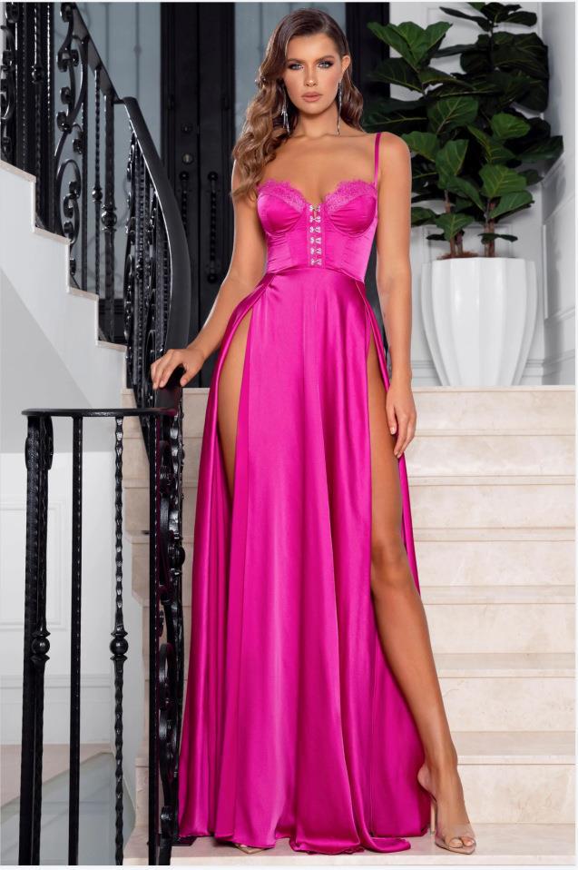 Sexy Women Evening Party Dresses-Dresses-Rose Red-S-Free Shipping at meselling99