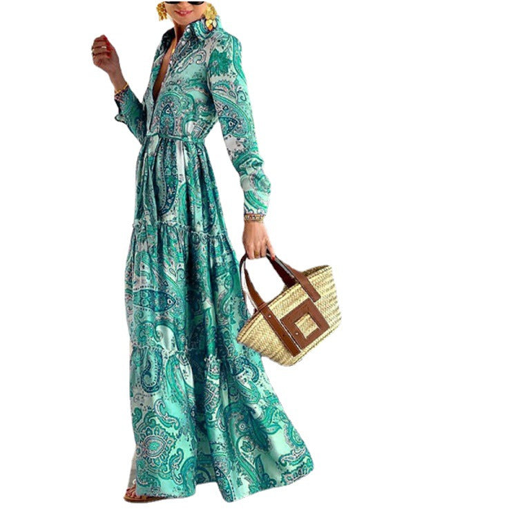 Elegant Long Sleeves Dresses-Maxi Dresses-Free Shipping at meselling99